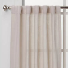 Load image into Gallery viewer, 36&quot; Light Filtering Bonaire Curtain Tiers Beige 2PK - Threshold™
