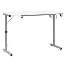 Load image into Gallery viewer, Studio designs Rollaway Ii Sewing Table Silver/White: Laminate Top Craft Station, Steel Frame, Foldable Design