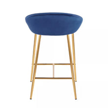 Load image into Gallery viewer, 25.75&quot; Matisse Glam (Set of 2) Counter Stools Blue/Gold - LumiSource