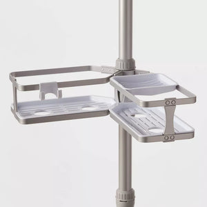 Aluminum Corner Tension Pole Caddy Gray - Threshold™