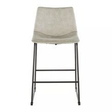 Load image into Gallery viewer, 25.5&quot; Duke Industrial Counter Height Stools (Set of 2) Black/Light Gray - Lumisource