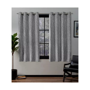 63" Forest Hill Woven Blackout Curtain Panels (Set Of 2)- Exclusive Home