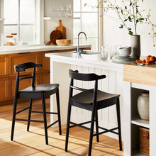 Load image into Gallery viewer, 24&quot; Kaysville Curved Back Wood Single Counter Height Stool
