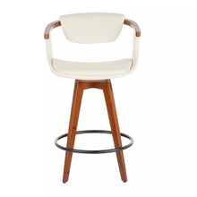 Load image into Gallery viewer, 26&quot; Oracle Mid-Century Modern Counter Height Barstool Cream - LumiSource