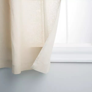 96" Exclusive Home Solano 100% Linen Light Filtering Curtain Panel (Set Of 2)