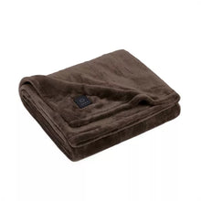 Load image into Gallery viewer, 50&quot;x60&quot; Cozy Heated Throw Blanket Brown - Brookstone