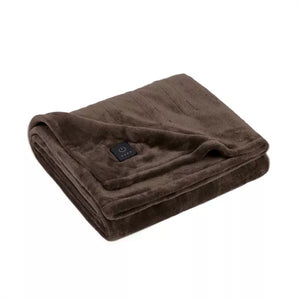 50"x60" Cozy Heated Throw Blanket Brown - Brookstone