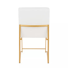 Load image into Gallery viewer, High Back Fuji Contemporary Dining Chairs (Set of 2) Gold/White- LumiSource