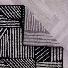 Load image into Gallery viewer, 7&#39;10&quot; x 10&#39; World Rug Gallery Contemporary Boho Stripes Area Rug: Geometric Pattern, Low Loop Pile, Stain &amp; Fade Resistant