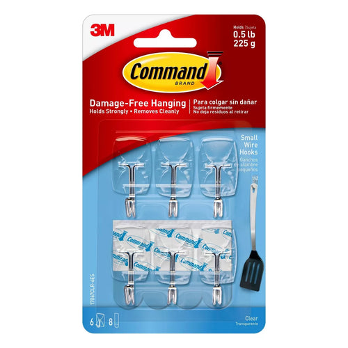 Auction Command Small Sized Wire Decorative Hooks Clear