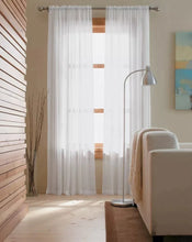 Load image into Gallery viewer, 84&quot; Sheer Chiffon Curtain Panels (Set of 2) White - Threshold™