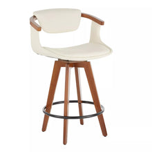 Load image into Gallery viewer, 26&quot; Oracle Mid-Century Modern Counter Height Barstool Cream - LumiSource
