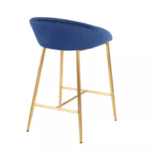 Load image into Gallery viewer, 25.75&quot; Matisse Glam (Set of 2) Counter Stools Blue/Gold - LumiSource