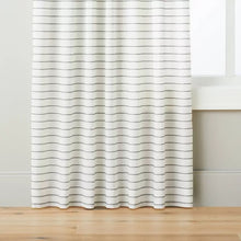Load image into Gallery viewer, 95&quot; Blanket Stitch Curtain Panel Dark Gray/Cream - Hearth &amp; Hand™ with Magnolia