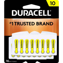Load image into Gallery viewer, Duracell Size 10 Hearing Aid Batteries - 16 Pack - Easy-Fit Tab