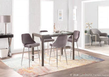 Load image into Gallery viewer, 25&quot; Marcel Contemporary Counter Height Stools (Set of 2) Chrome/Silver Velvet - LumiSource