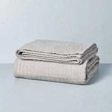 Load image into Gallery viewer, 3 PC QUEEN Microstripe Matelassé Coverlet - Hearth &amp; Hand™ with Magnolia