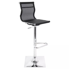 Load image into Gallery viewer, 25&quot;-33.25&quot; Mirage Adjustable Swivel Barstool Metal/Black - LumiSource