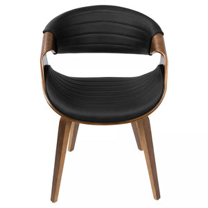 Symphony Mid Century Modern Accent Chair Black - Lumisource