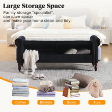 Load image into Gallery viewer, 67&quot; Gelson Velvet Upholstered with Arms for End of Bed, Black