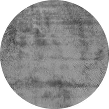 Load image into Gallery viewer, Ghena Faux Sheepskin Grey Area Rug 5&#39; round