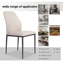 Load image into Gallery viewer, Gilfillan 35&#39;&#39;Modern Faux Leather Dining Chairs with Stable Steel Legs, Upholstered Solid Back Side Chair
