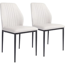 Load image into Gallery viewer, Gilfillan 35&#39;&#39;Modern Faux Leather Dining Chairs with Stable Steel Legs, Upholstered Solid Back Side Chair