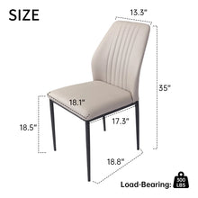 Load image into Gallery viewer, Gilfillan 35&#39;&#39;Modern Faux Leather Dining Chairs with Stable Steel Legs, Upholstered Solid Back Side Chair
