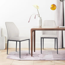 Load image into Gallery viewer, Gilfillan 35&#39;&#39;Modern Faux Leather Dining Chairs with Stable Steel Legs, Upholstered Solid Back Side Chair