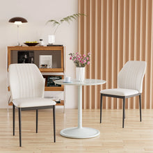 Load image into Gallery viewer, Gilfillan 35&#39;&#39;Modern Faux Leather Dining Chairs with Stable Steel Legs, Upholstered Solid Back Side Chair