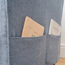 Load image into Gallery viewer, 78" Hana Square Arm Sofa, Denim Blue