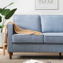 Load image into Gallery viewer, 78" Hana Square Arm Sofa, Denim Blue