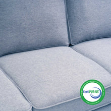 Load image into Gallery viewer, 78" Hana Square Arm Sofa, Denim Blue