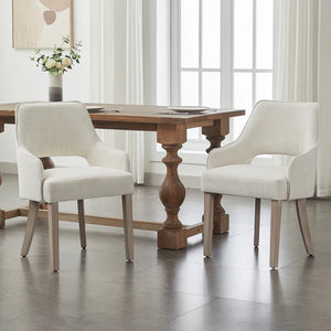 Haziqah 19.5'' H Upholstered Armchair (Set of 2), Beige