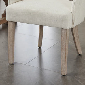 Haziqah 19.5'' H Upholstered Armchair (Set of 2), Beige