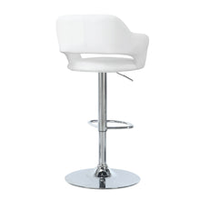 Load image into Gallery viewer, SINGLE BARSTOOL - WHITE / CHROME METAL HYDRAULIC LIFT
