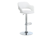 Load image into Gallery viewer, SINGLE BARSTOOL - WHITE / CHROME METAL HYDRAULIC LIFT