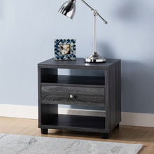 Load image into Gallery viewer, ID USA Distressed Grey &amp; Black 1-Drawer End Table 192640ET