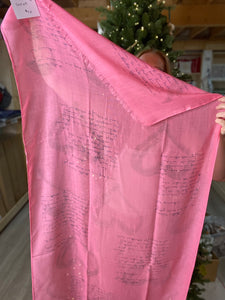 Lili & Maddi Script Pink Scarf