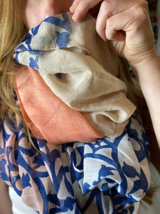 Lili & Maddi Coral Twist Infinity Scarf