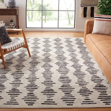 Load image into Gallery viewer, 6&#39;7&quot; x 8&#39;7&quot; Contemporary Black/Ivory Tulum Collection Area Rug