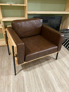 17 Stories Delanei Leather Armchair
