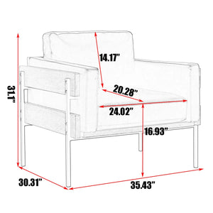 17 Stories Delanei Leather Armchair