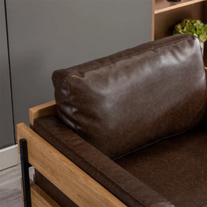 17 Stories Delanei Leather Armchair