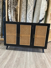 Load image into Gallery viewer, 43&quot; Solid Wood Rattan Sideboard