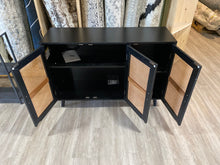Load image into Gallery viewer, 43&quot; Solid Wood Rattan Sideboard
