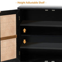 Load image into Gallery viewer, 43&quot; Solid Wood Rattan Sideboard