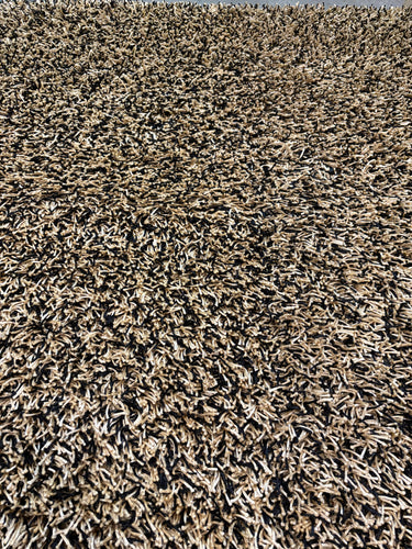 5' x 7'6'' Macdougal Wool Gold/Black Shag Rug