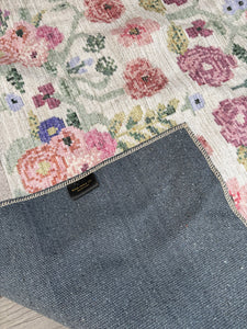 5' x 7'6" Rifle Paper Co. x Loloi Rosa Ivory Area Rug