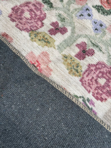 5' x 7'6" Rifle Paper Co. x Loloi Rosa Ivory Area Rug